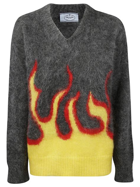 prada flame sweater men|men's Prada sweat suits.